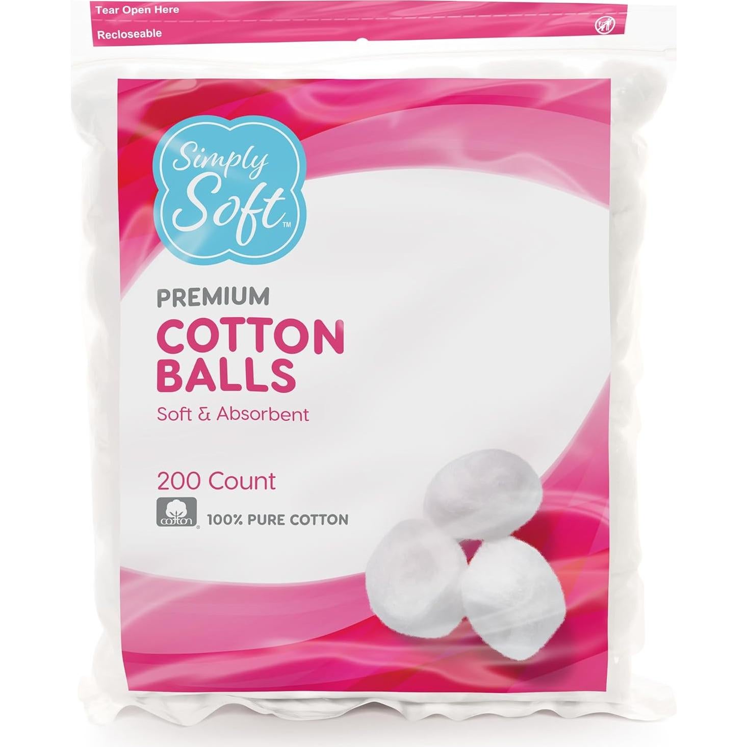 Bolas de Algodón Simply Soft 600 Unidades 100% Puro