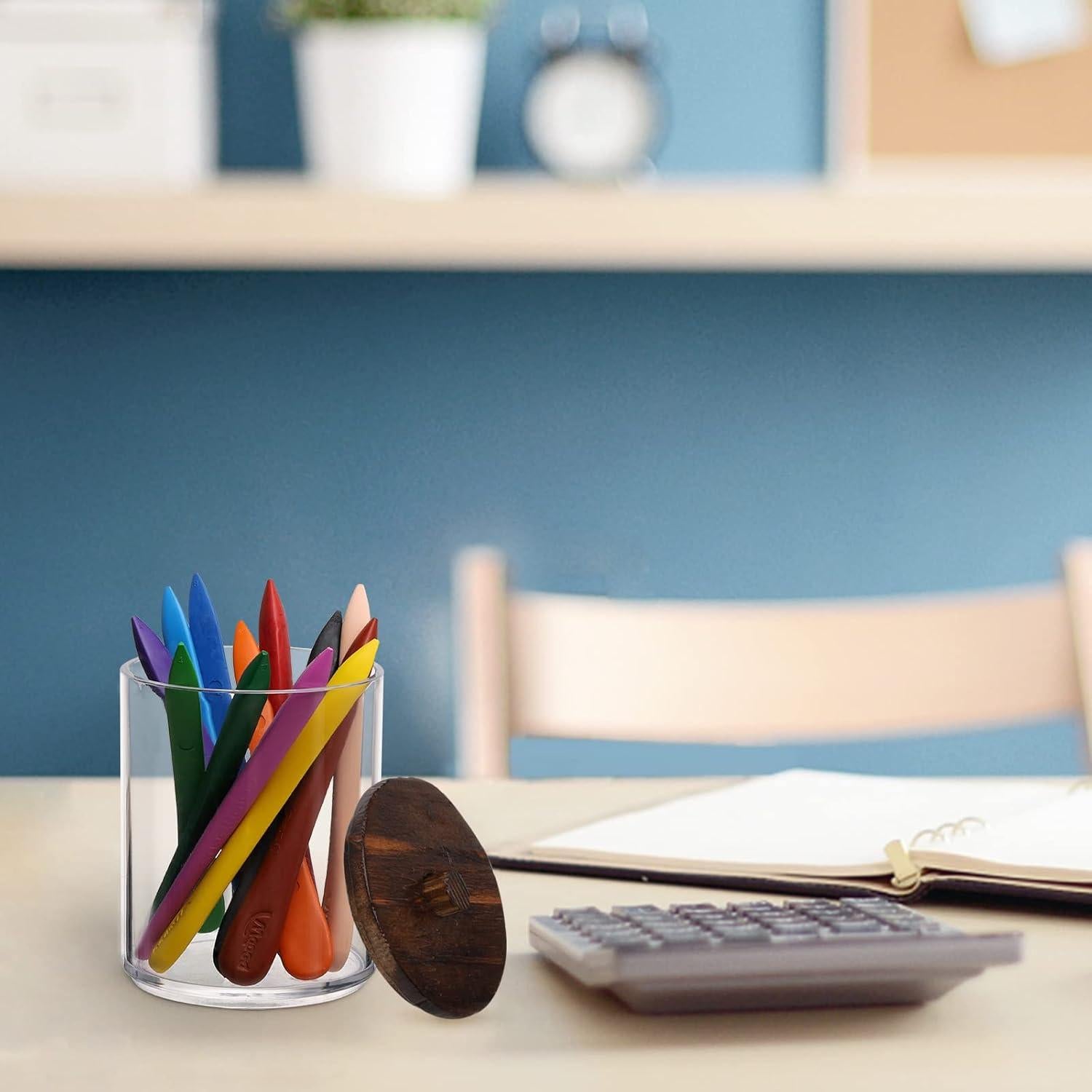 Dispensador de Q-tips Tbestmax 10 oz y 7 oz con tapa de madera