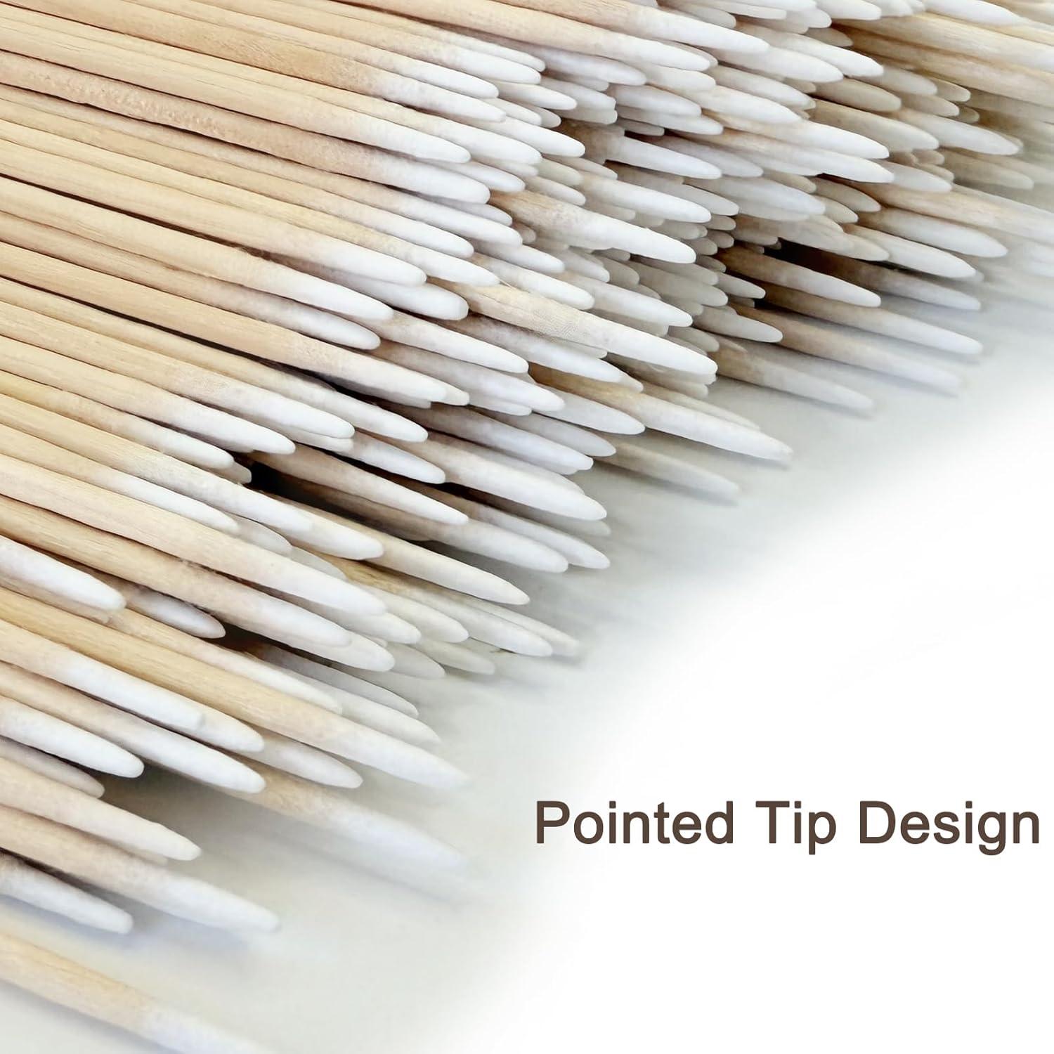 200 Bastones de Algodón de Precisión Egaageoi 10.16 cm Sin Pelusa