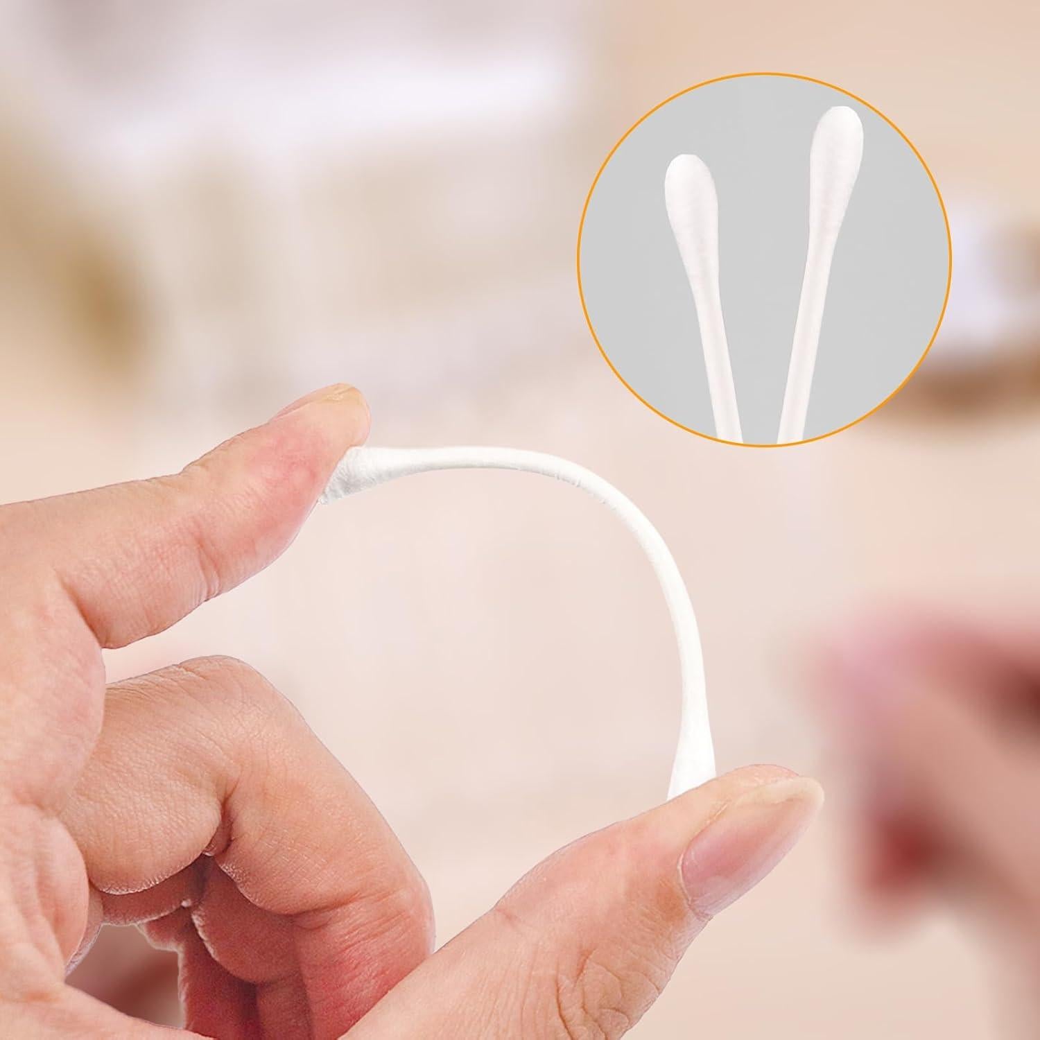 Hisopos de Algodón Doble Redondo KRIZJUES 400 Piezas