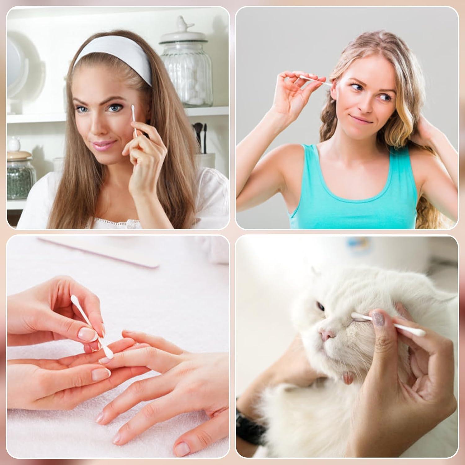 Hisopos de Algodón Doble Redondo KRIZJUES 400 Piezas