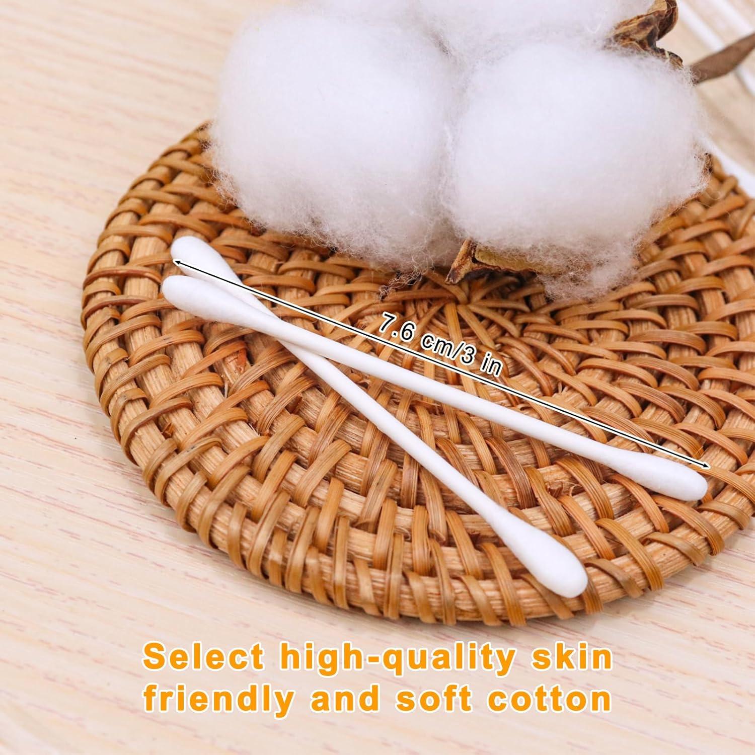 Hisopos de Algodón Doble Redondo KRIZJUES 400 Piezas