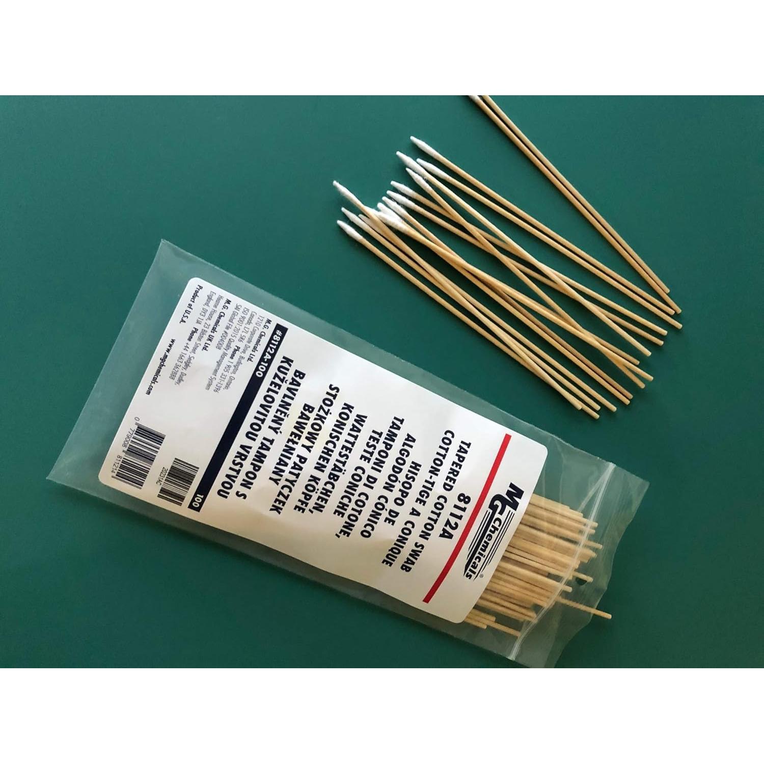 Hisopos de Algodón Tapered MG Chemicals 8112A - Bolsa 100 Unidades