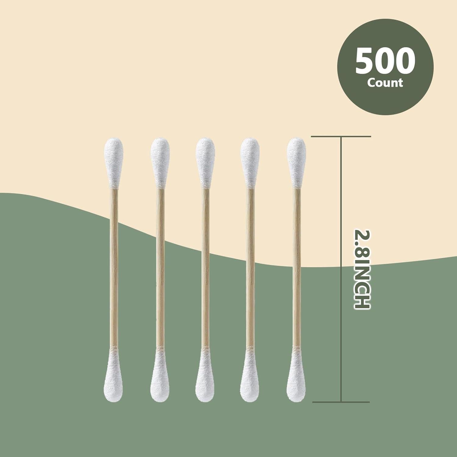 500 Bastoncillos de Algodón Orgánico y Biodegradables - Higiene y Belleza