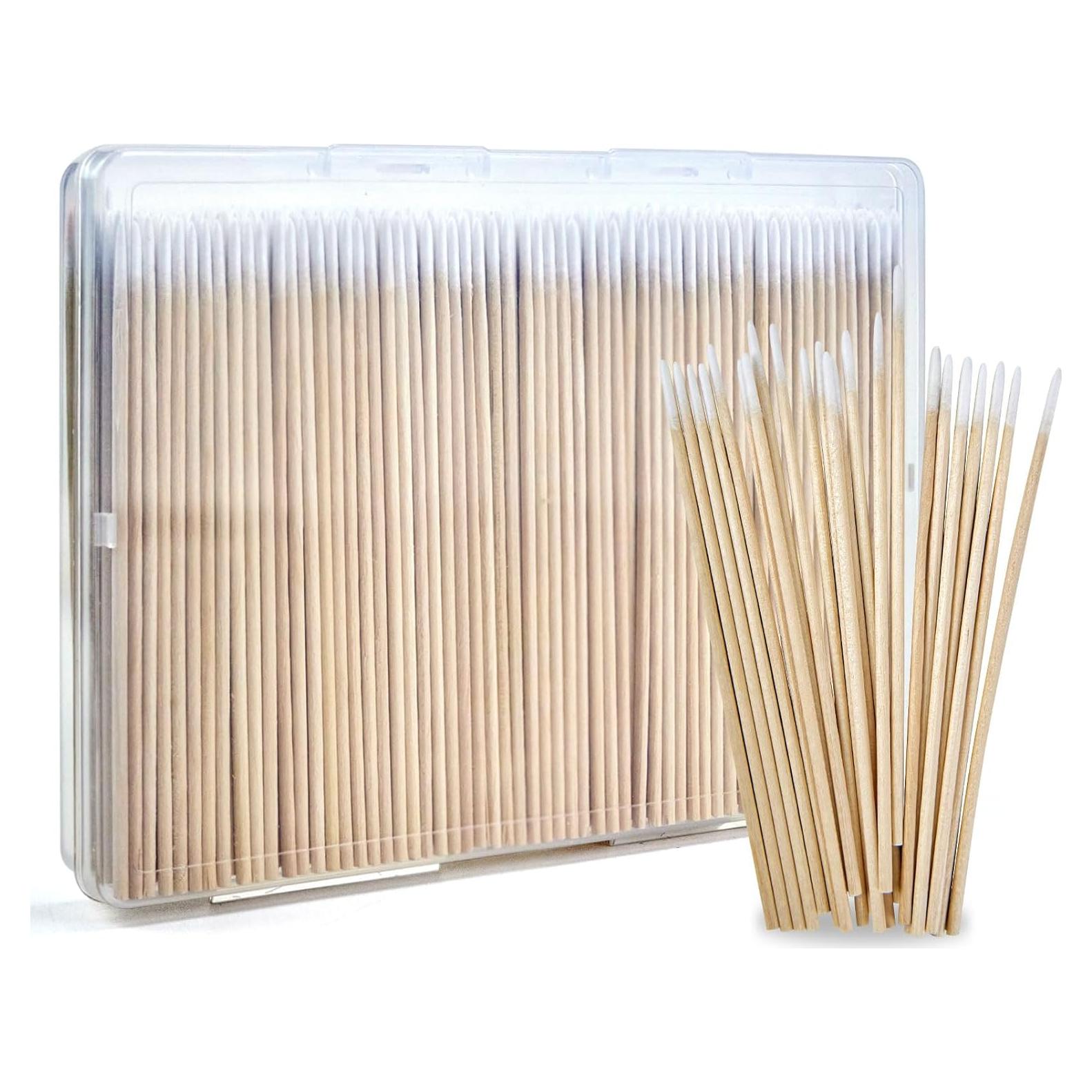 400PCS Hisopos de Algodón Punta Fina ElELing 10 cm para Belleza