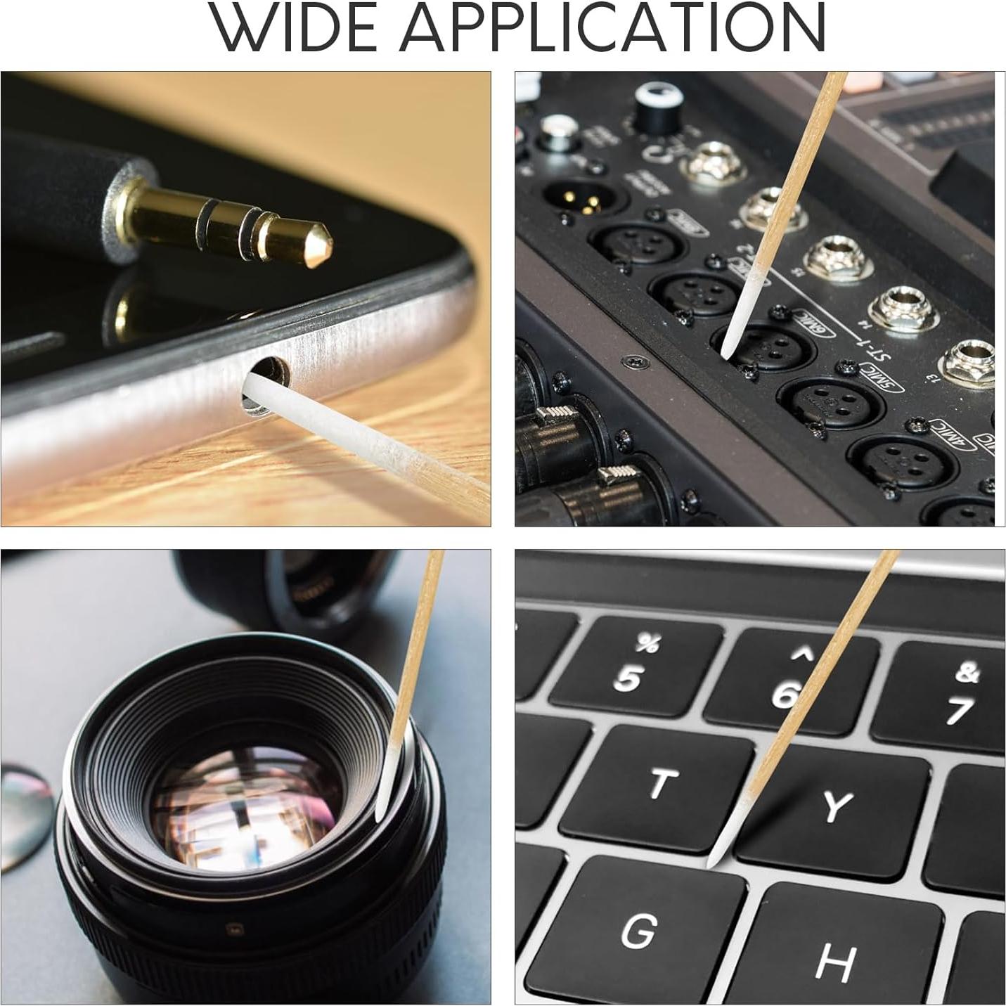 400PCS Hisopos de Algodón Punta Fina ElELing 10 cm para Belleza