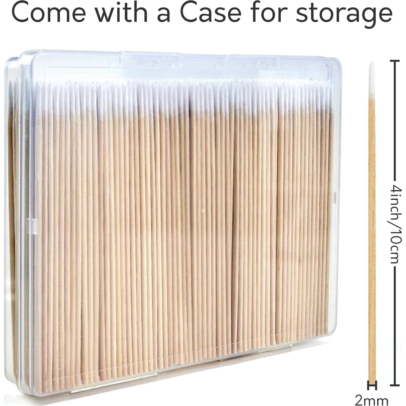 400PCS Hisopos de Algodón Punta Fina ElELing 10 cm para Belleza