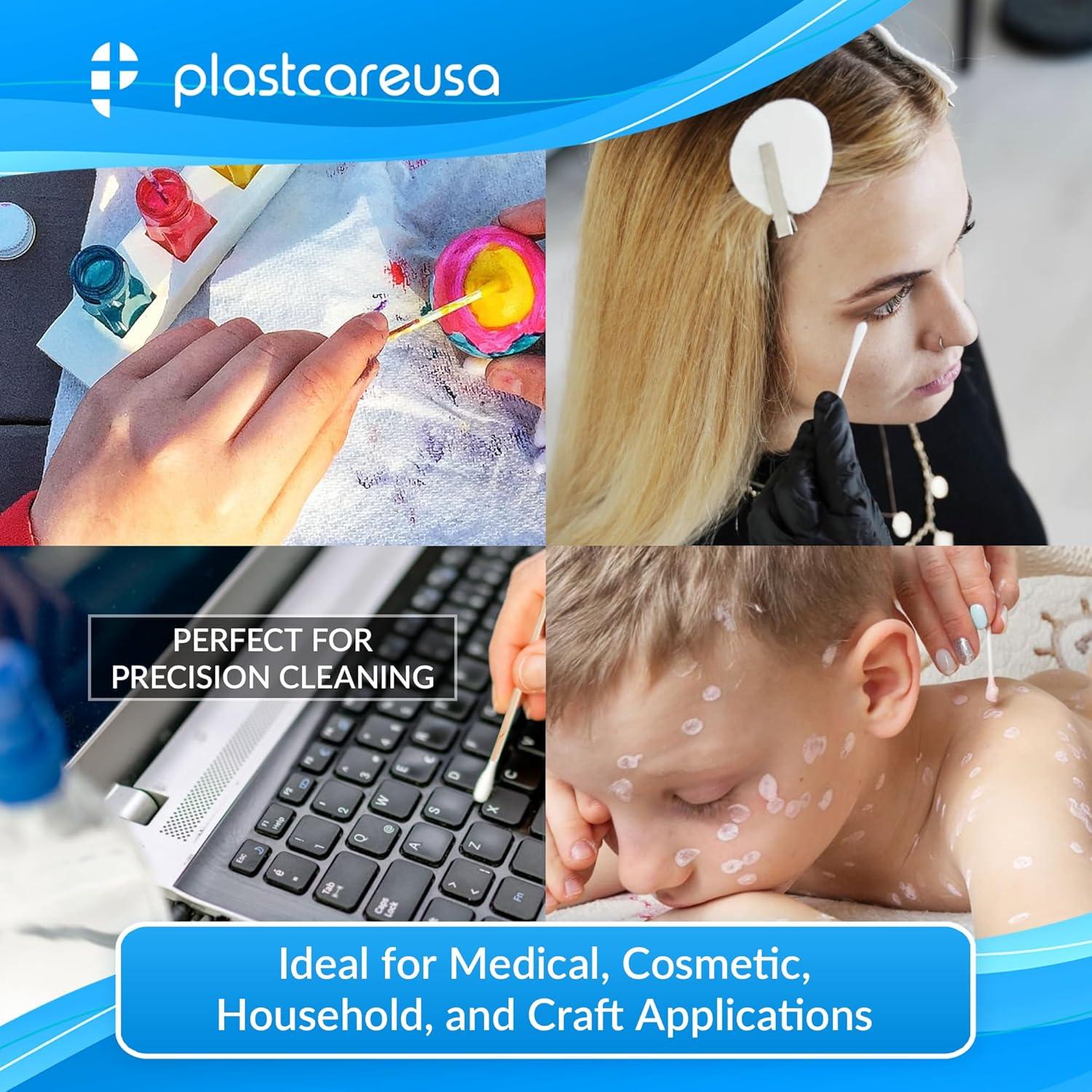 Aplicadores de Algodón 3" PlastCare USA - 1000 Unidades