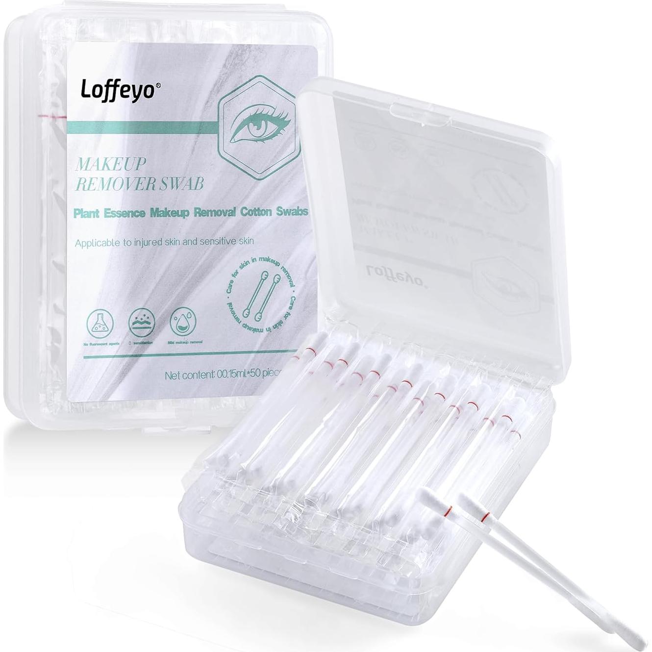 Q-tips Desmaquillantes Loffeyo 50 Unidades con Lirio Blanco