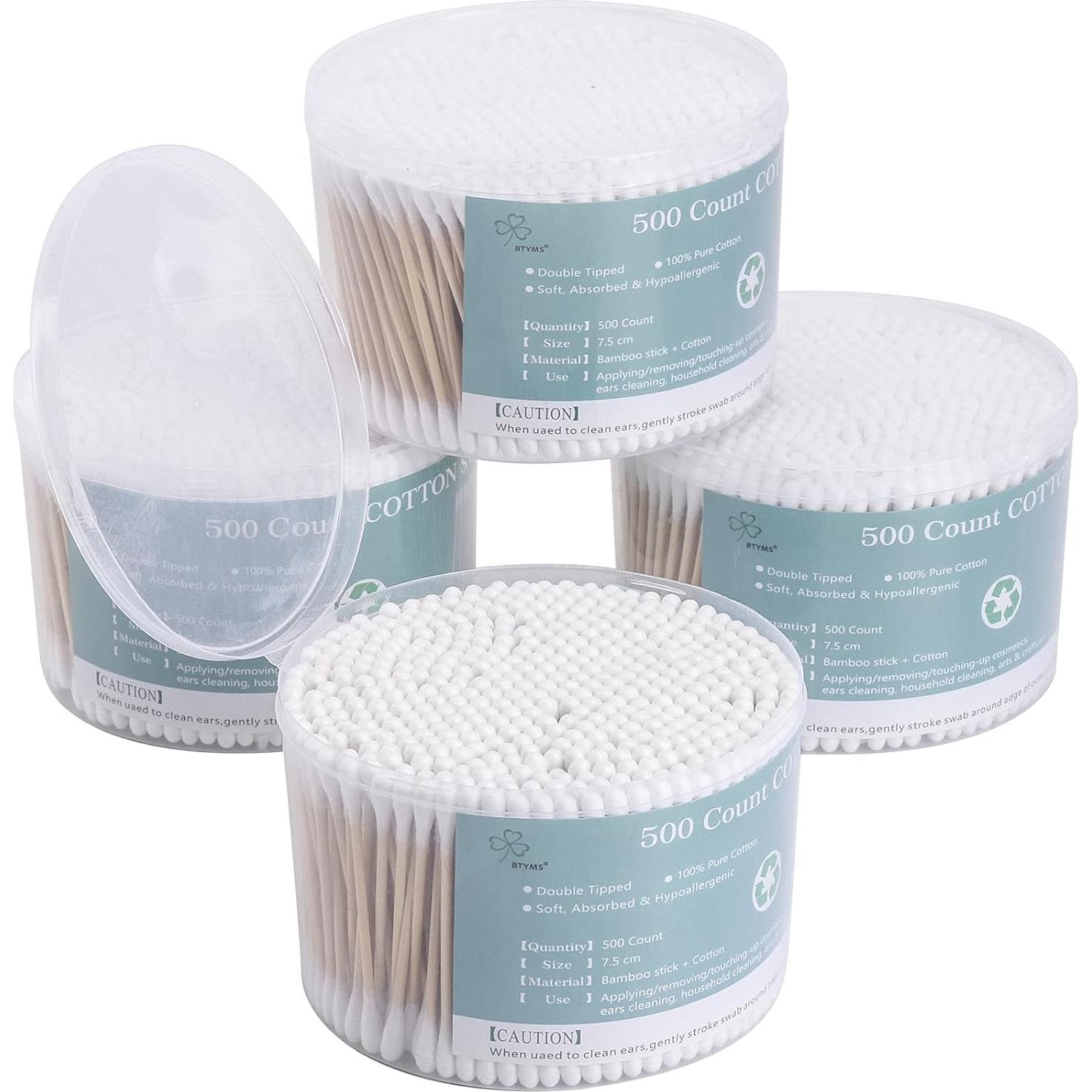 Bastones de Algodón BTYMS 2000 Unidades 7.62 cm Doble Punta