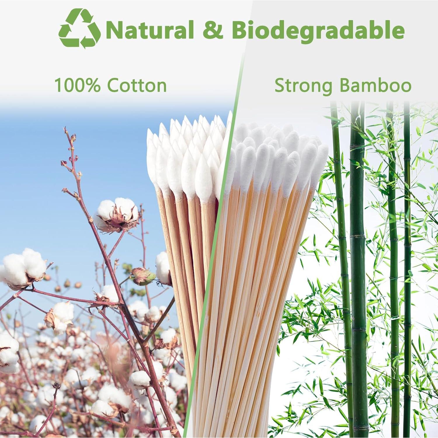 Bastones de Limpieza de Armas Garrelett 200PCS Algodón 15.24cm