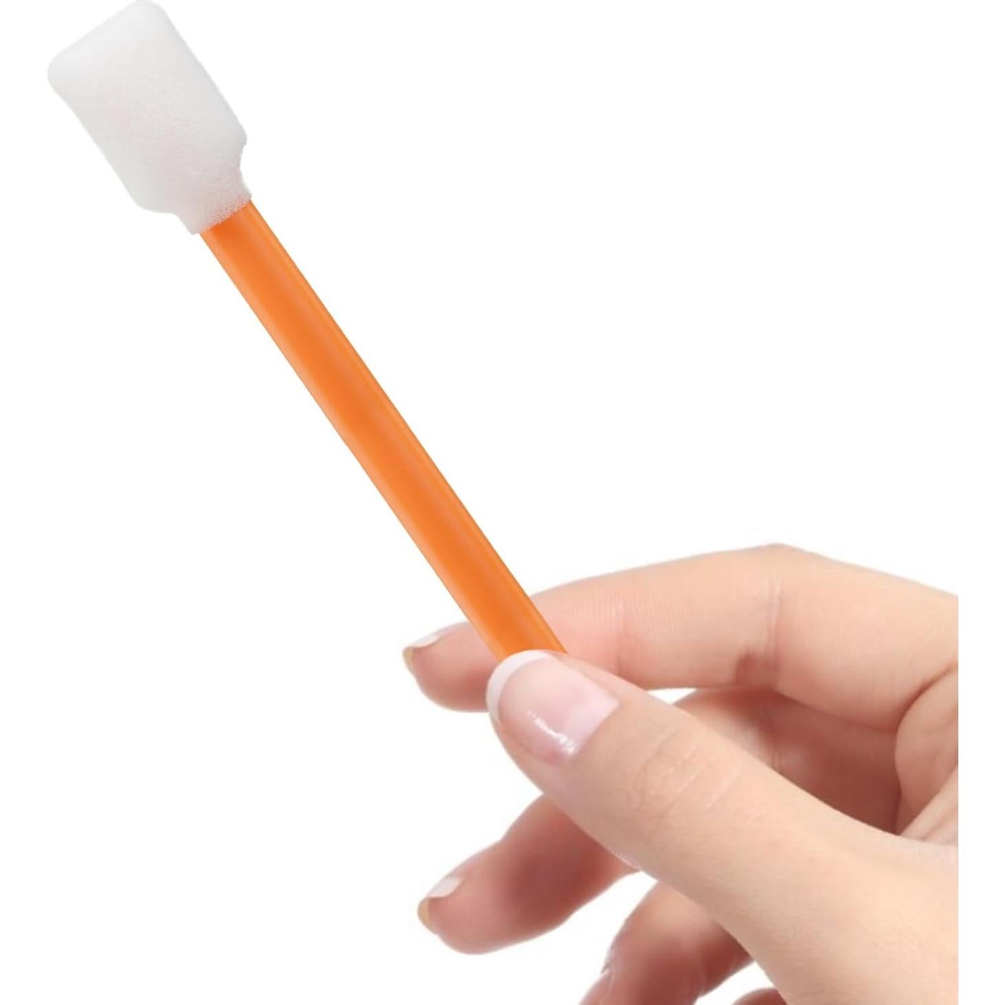 100 Palitos de Limpieza de Espuma Naranja 128mm Ziznba