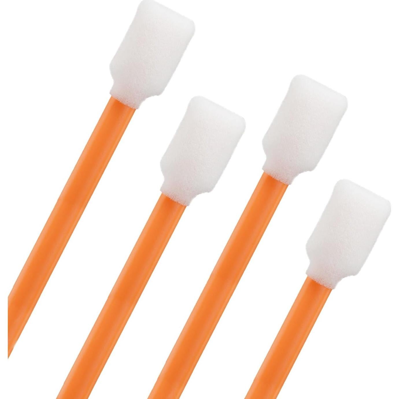 100 Palitos de Limpieza de Espuma Naranja 128mm Ziznba