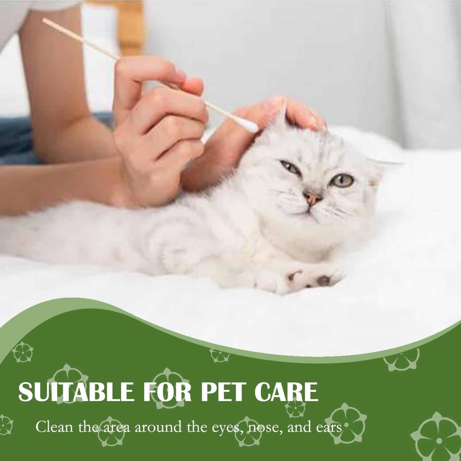 Hisopos de Algodón 500PCS MRCMUCEZ 15cm con Palito de Bambú