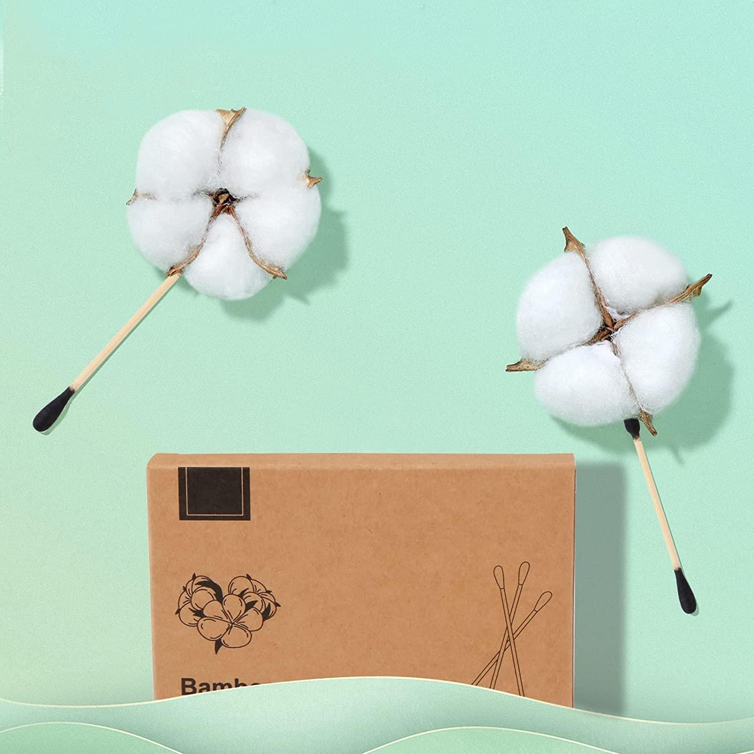 Hisopos de Algodón de Bambú Yoseng 200 Pcs Ecológicos Biodegradables