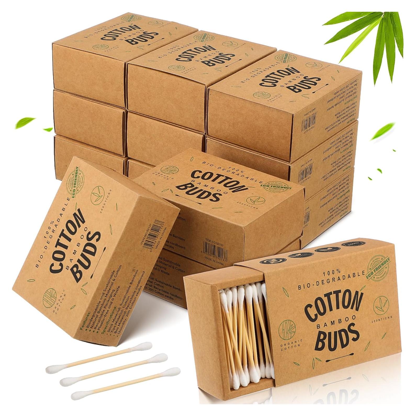 2400 Bastones de Algodón Doble Punta Threlaco - 7.4 cm