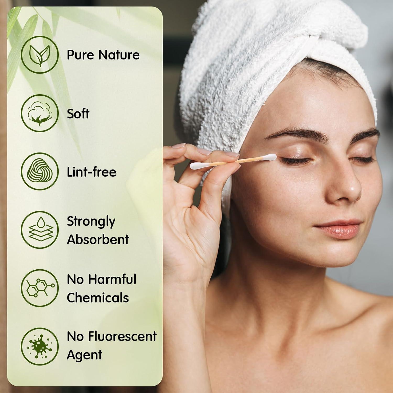 2400 Bastones de Algodón Doble Punta Threlaco - 7.4 cm