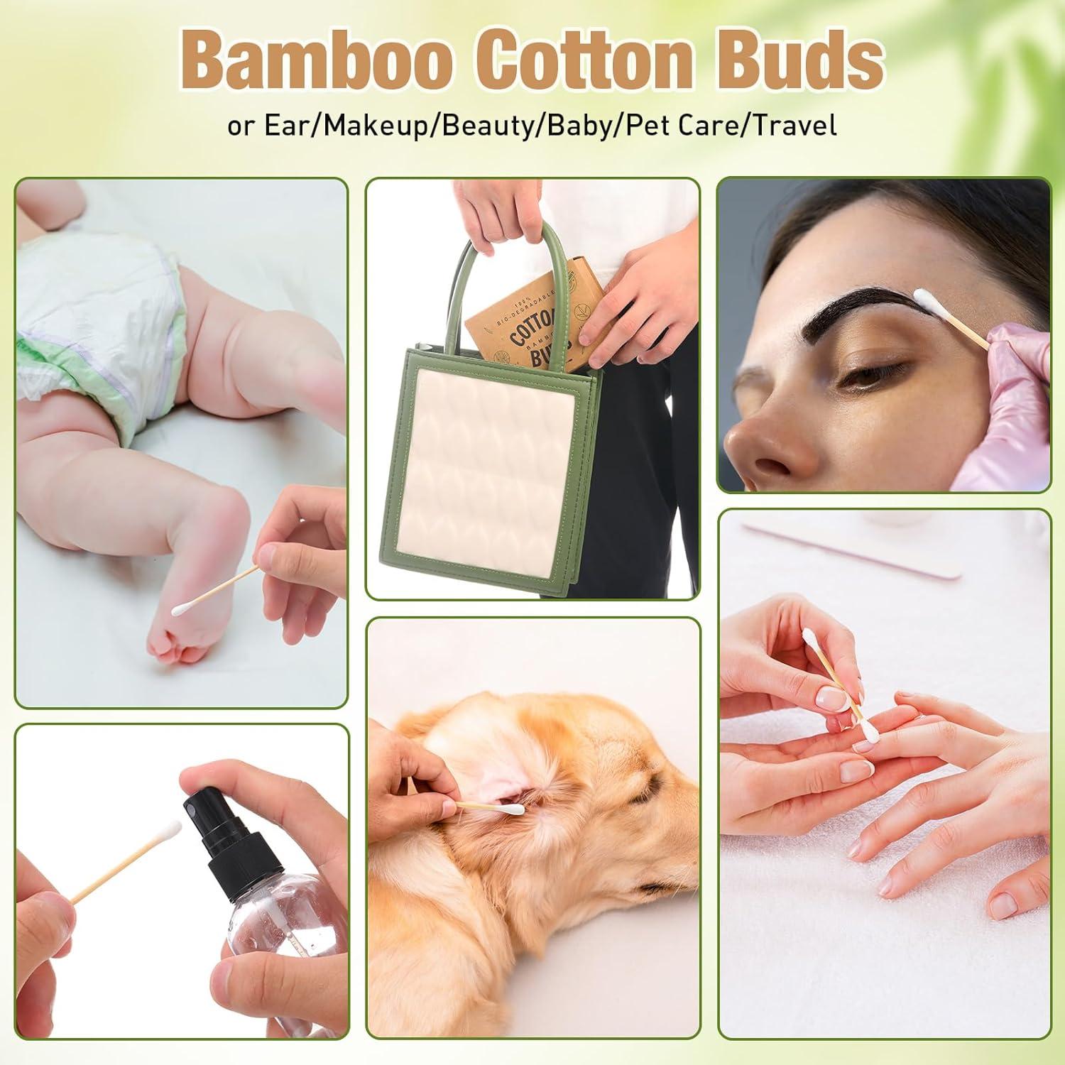 2400 Bastones de Algodón Doble Punta Threlaco - 7.4 cm