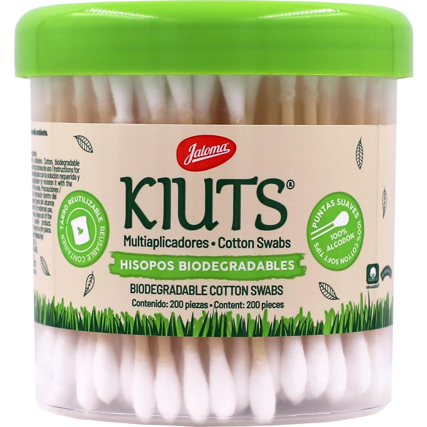 Hisopos de Algodón Biodegradables Jaloma Kiuts - 400 Unidades