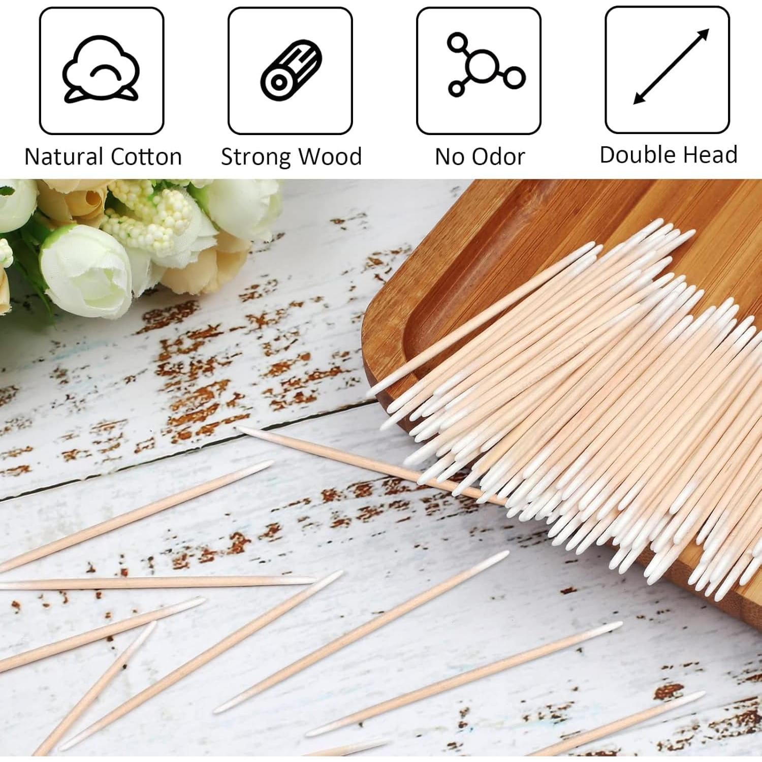 Bastoncillos de Algodón Kissxiaoya 1200pcs Punta Doble