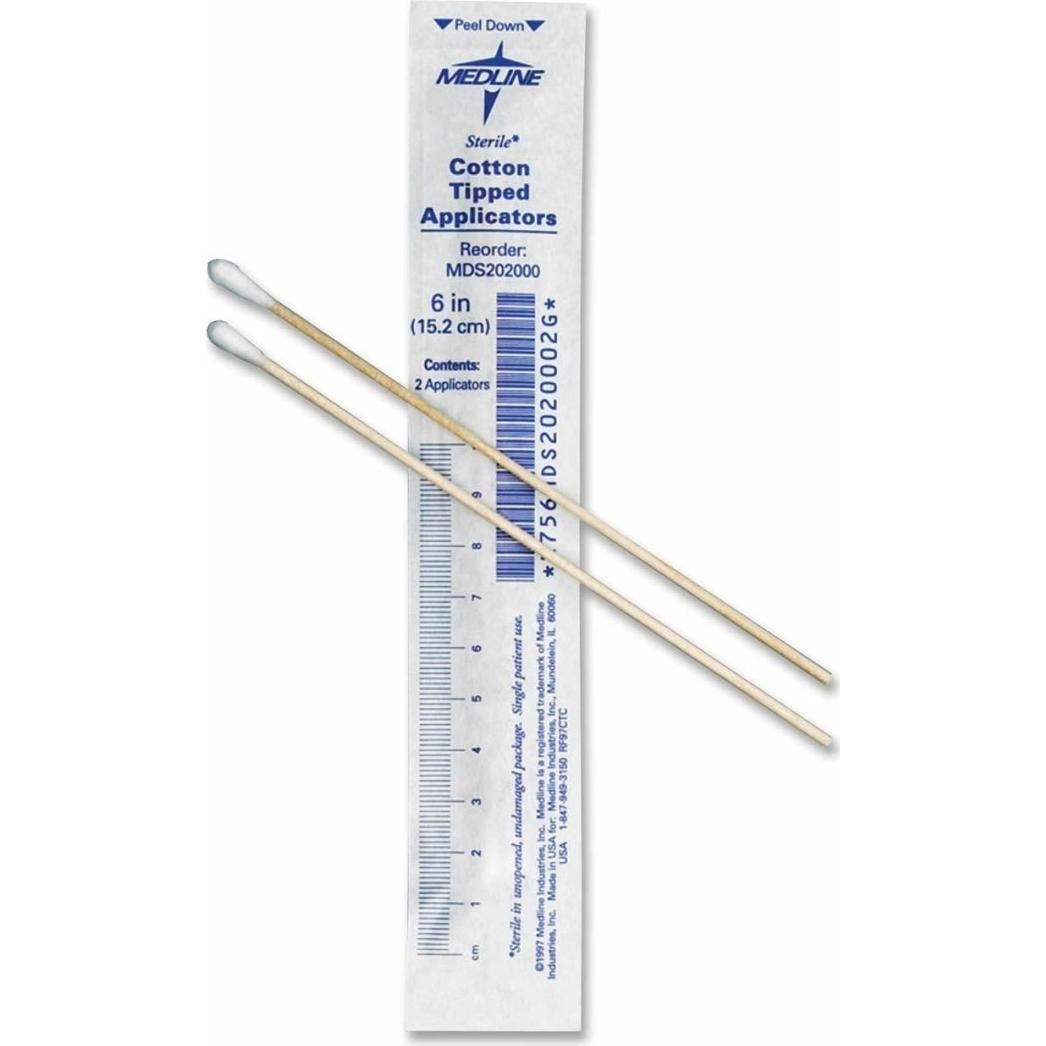 Aplicadores de algodón estériles Medline MDS202000 - 200 unidades