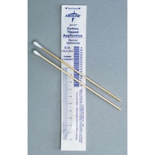 Aplicadores de algodón estériles Medline MDS202000 - 200 unidades