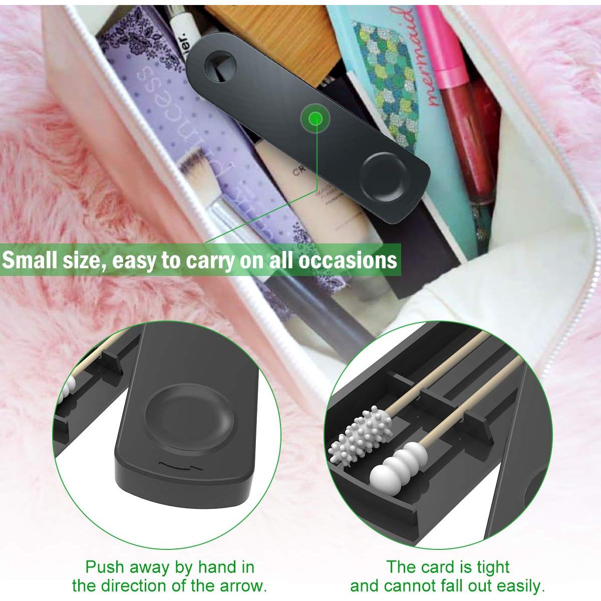 Hisopos de Silicona Reutilizables AUMIO 4 Pcs - Negro y Gris