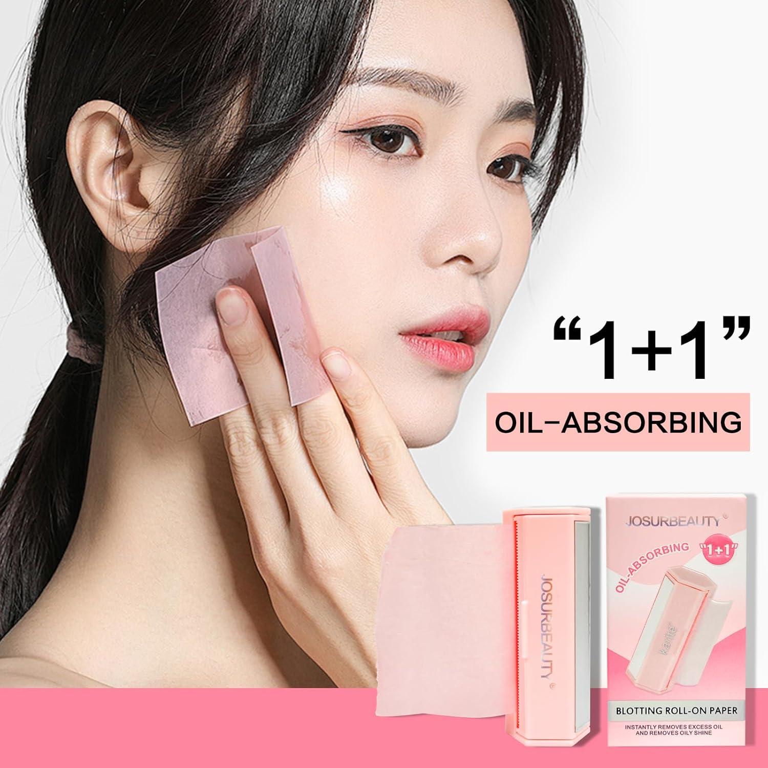 Hojas Absorbentes de Aceite JOSURBEAUTY 5M Rosa - Control Grasa