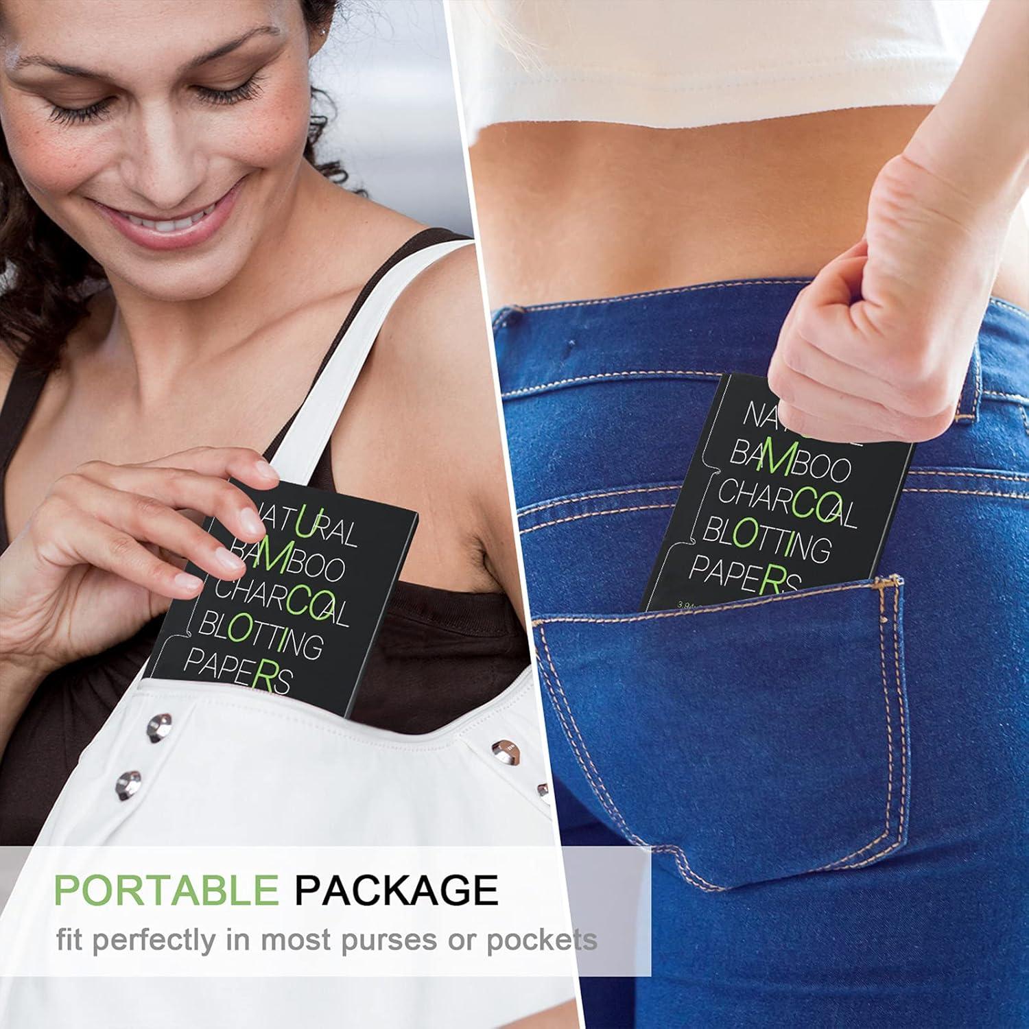 Papeles Absorbentes de Aceite Mirucoo 100% Lino Carbón Bambú 300 PCS