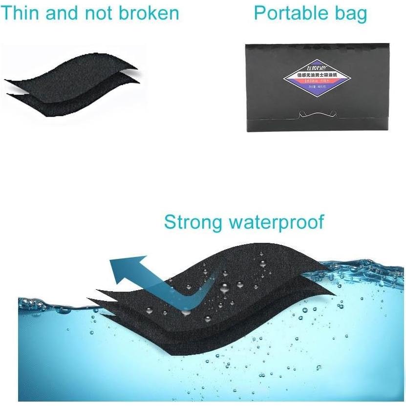 Papel Absorbente de Aceite Yeegfey 80 Pcs Carbón