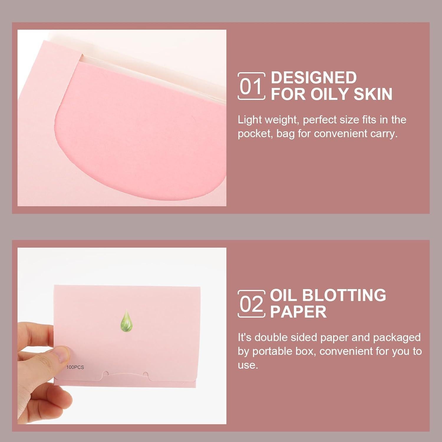 300 Hojas Absorbentes de Aceite Facial FRCOLOR - Papel Ultra Delgado