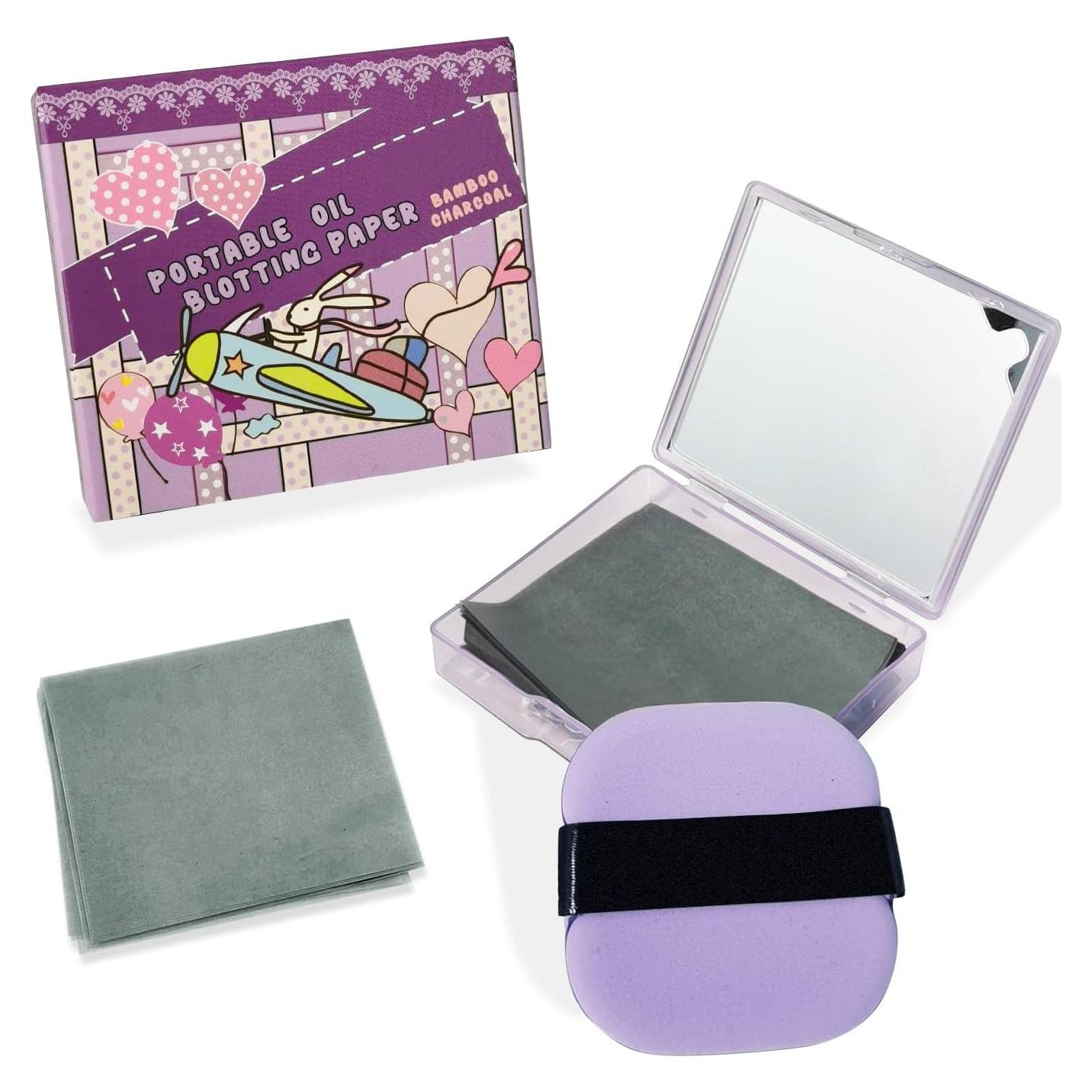 BOROLA Papel Absorbente de Aceite de Carbón de Bambú 100 Hojas