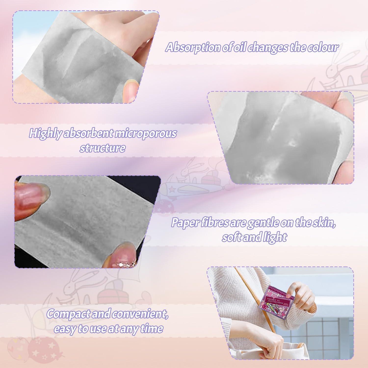 BOROLA Papel Absorbente de Aceite de Carbón de Bambú 100 Hojas