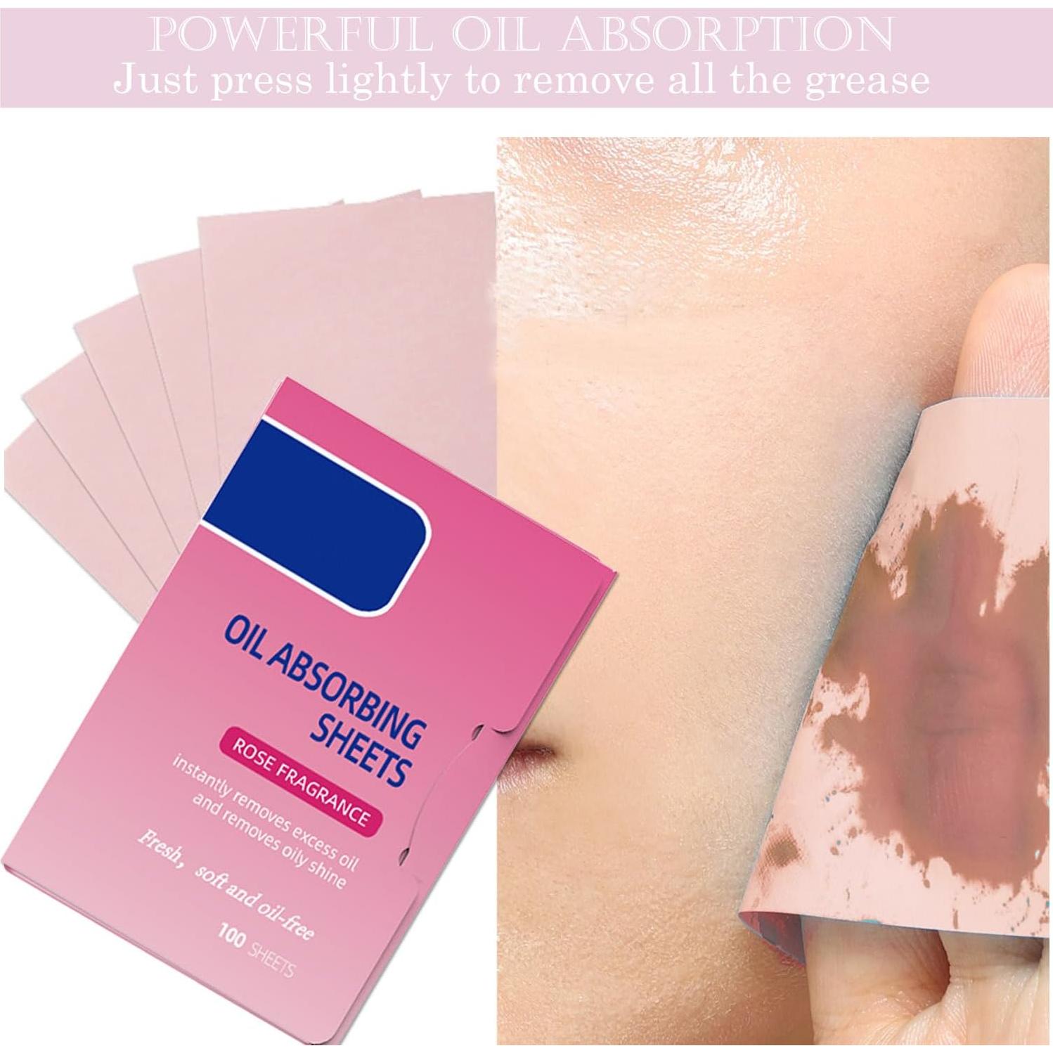 Hojas Absorbentes de Aceite Aaiffey Rosa 50 Hojas Piel Grasa