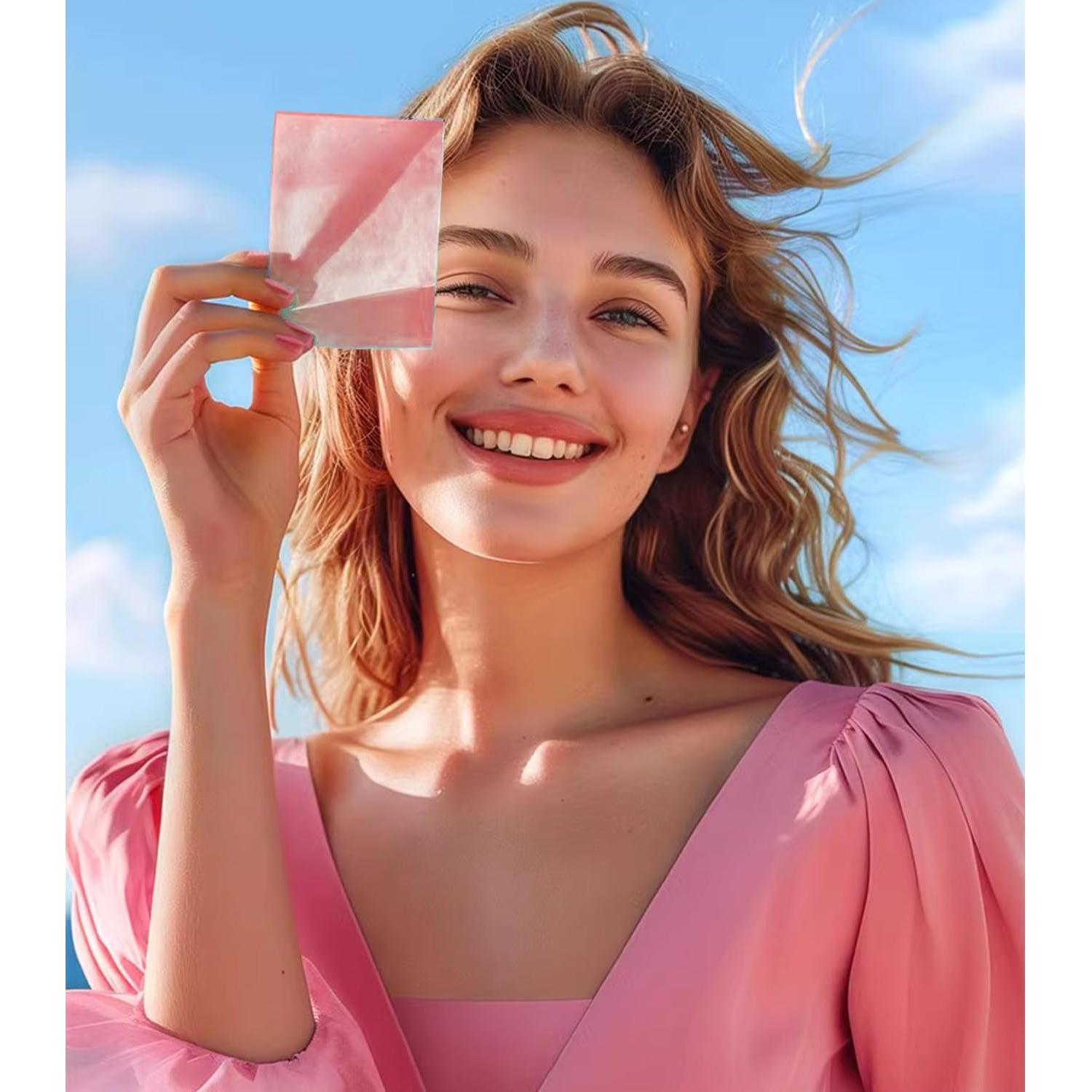 Hojas Absorbentes de Aceite Aaiffey Rosa 50 Hojas Piel Grasa