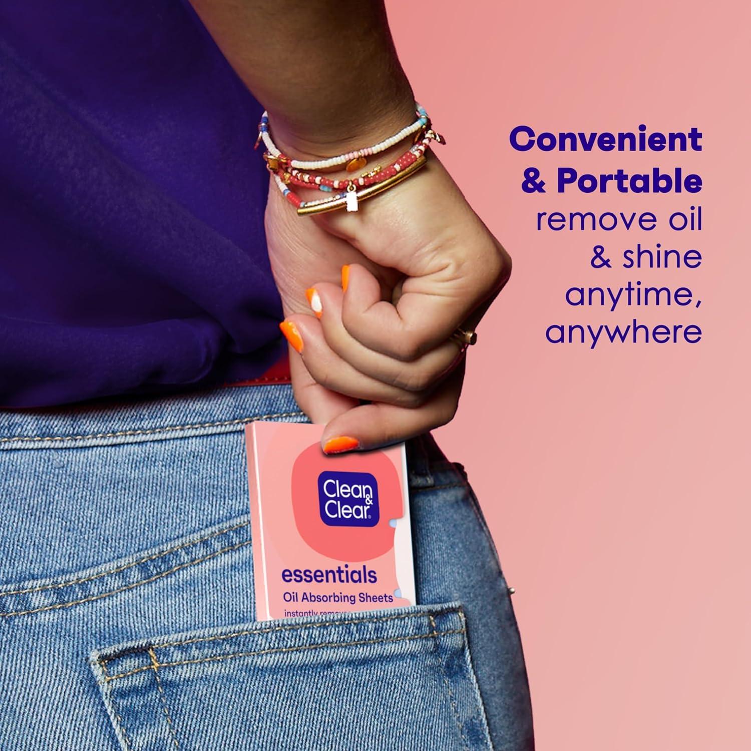 Hojas Absorbentes de Aceite Clean & Clear Essentials 50 Unidades