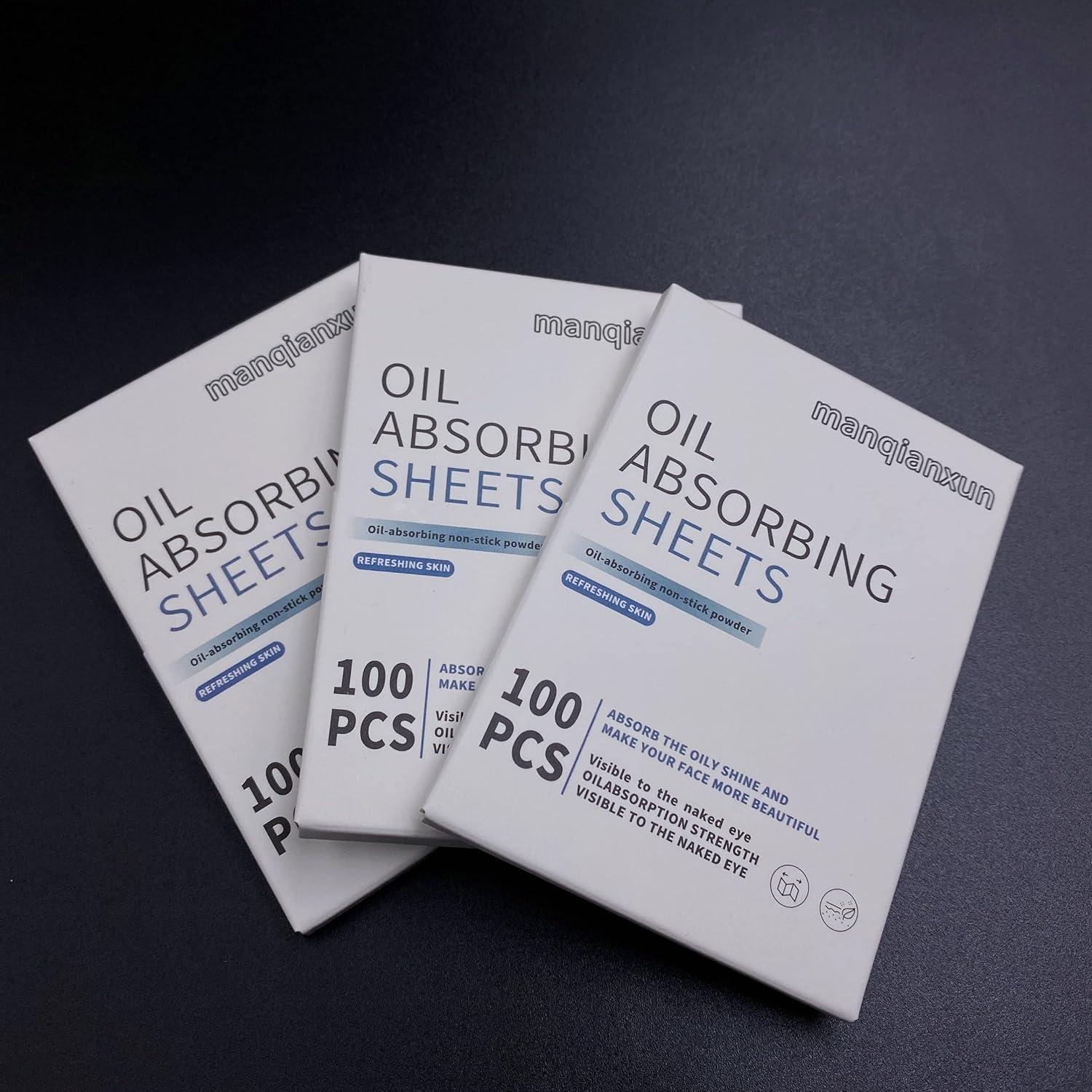 Hojas Absorbentes de Aceite Manqianxun - 100 Unidades - Azul