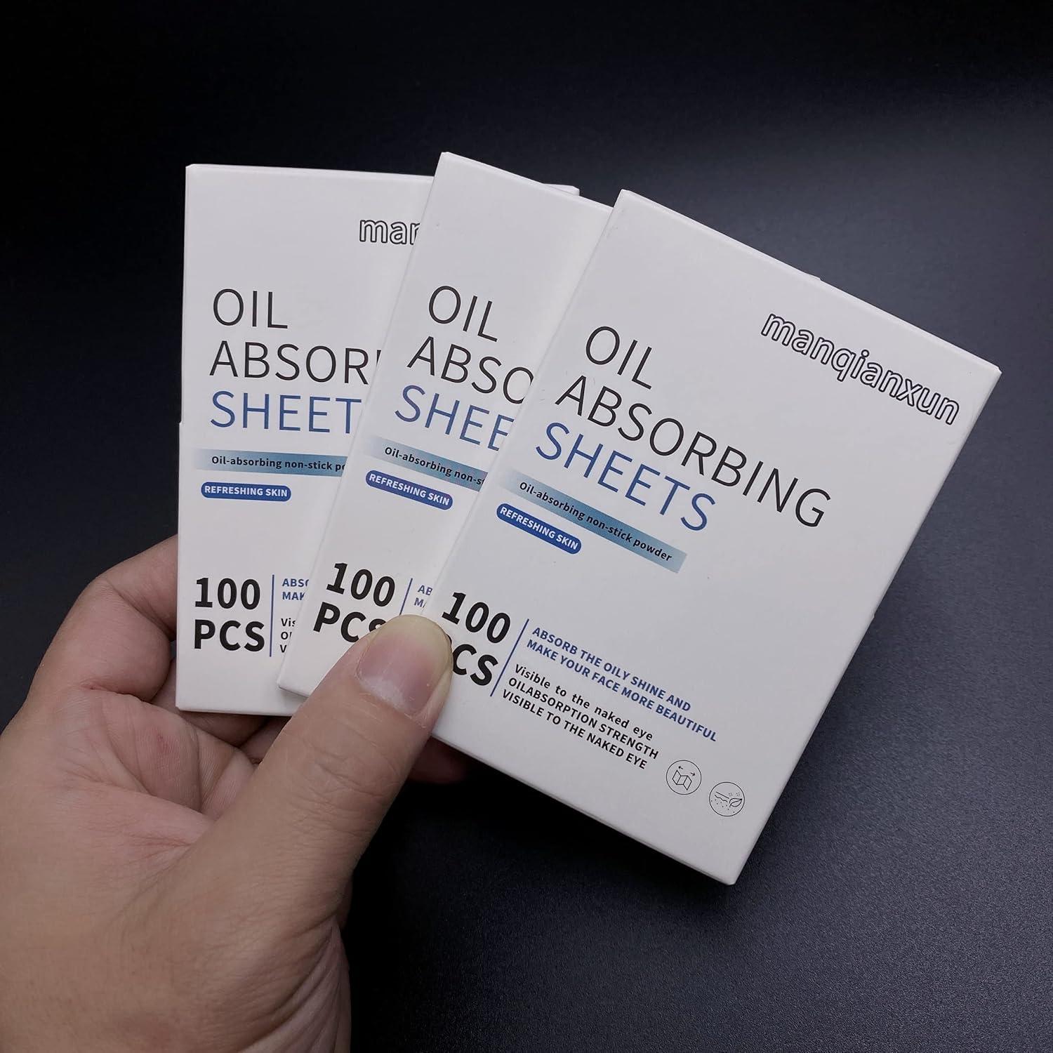 Hojas Absorbentes de Aceite Manqianxun - 100 Unidades - Azul