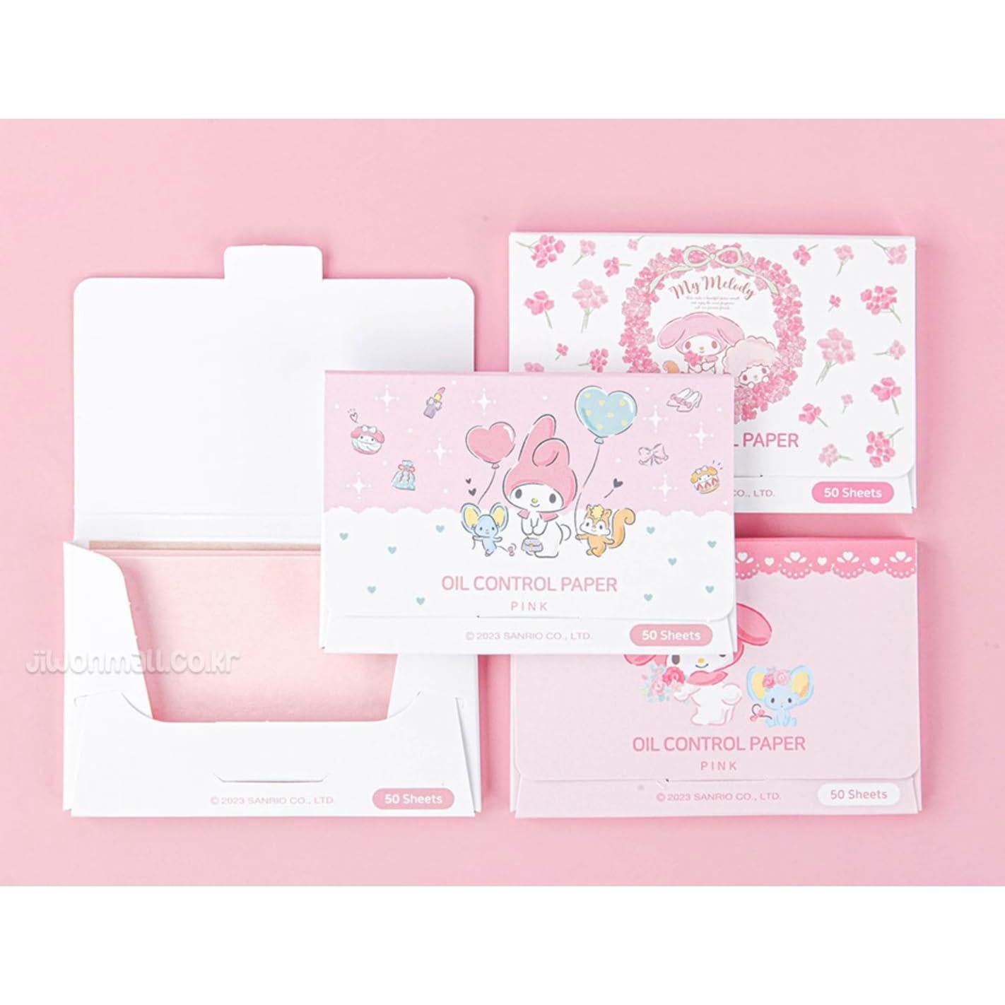 Papel Absorbente de Aceite My Melody 150 Hojas - Estuche Portátil