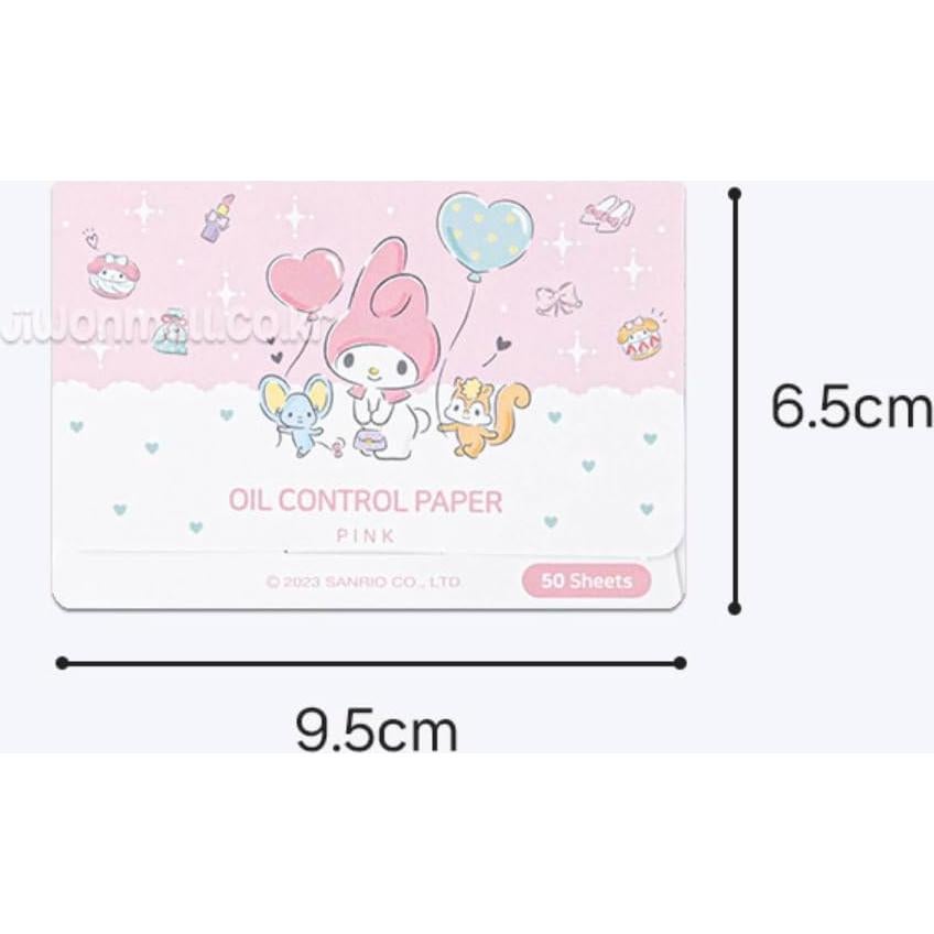Papel Absorbente de Aceite My Melody 150 Hojas - Estuche Portátil