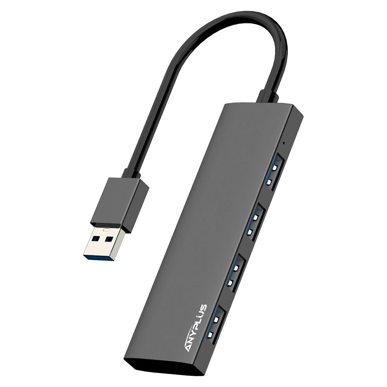 Hub USB 3.0 ANYPLUS 4 Puertos Aluminio Ultra Delgado