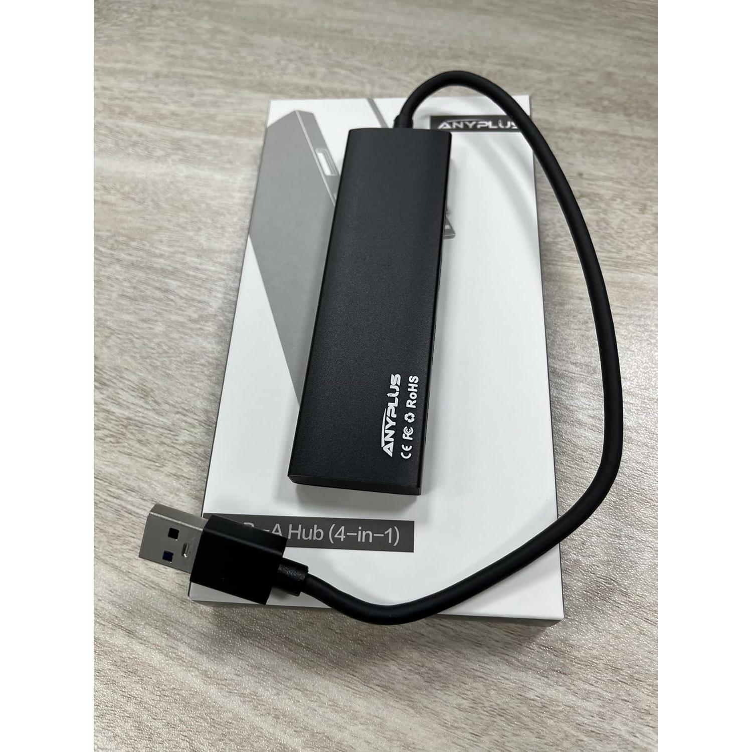 Hub USB 3.0 ANYPLUS 4 Puertos Aluminio Ultra Delgado