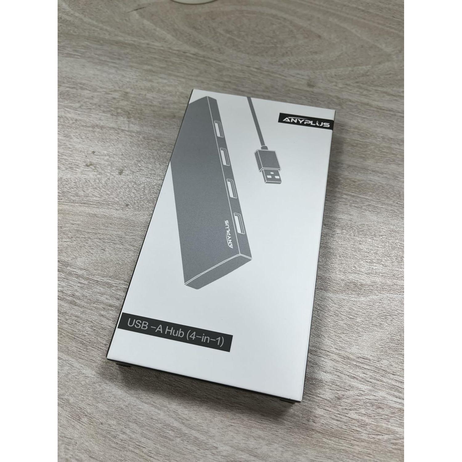 Hub USB 3.0 ANYPLUS 4 Puertos Aluminio Ultra Delgado