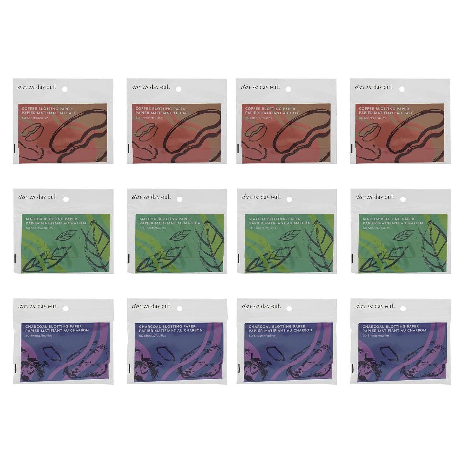 Papel Absorbente Facial Day In Day Out - 12 Paquetes de 50 Hojas