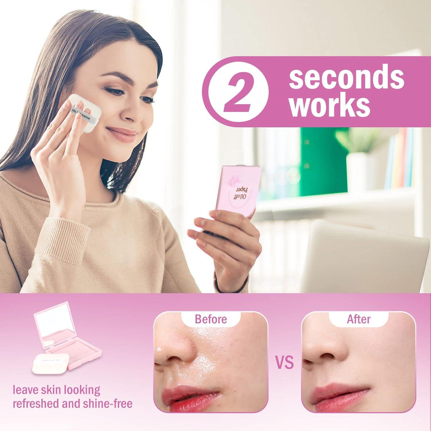 Hojas Absorbentes de Aceite Facial Bolihealth - 480 Pcs Rosa