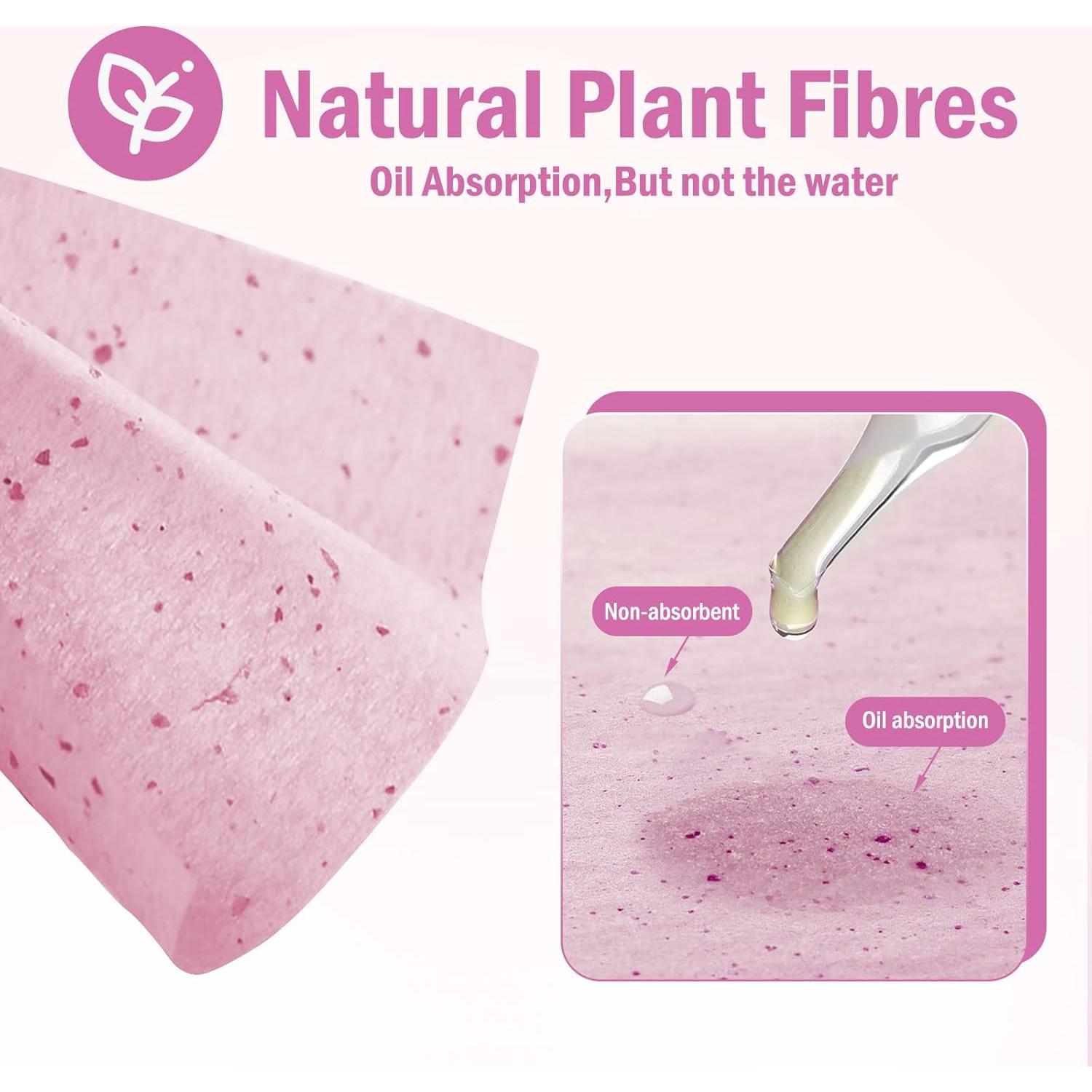 Hojas Absorbentes de Aceite Facial Bolihealth - 480 Pcs Rosa