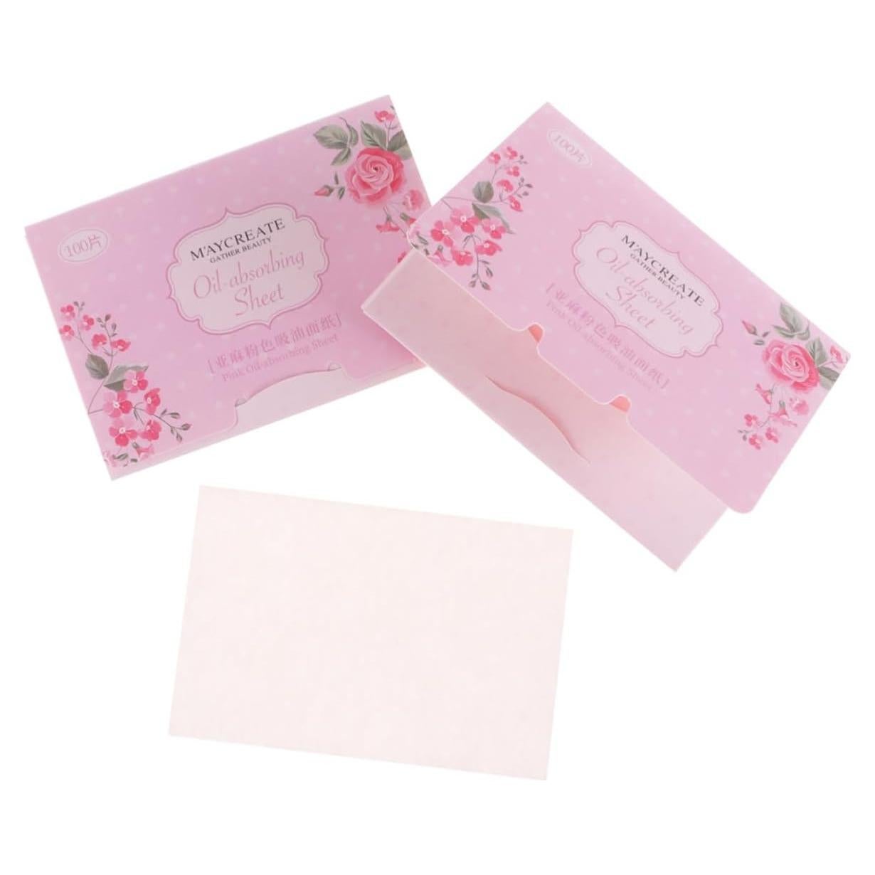 Papel Absorbente de Aceite Rosa Balacoo - 100 Piezas para Piel Grasa