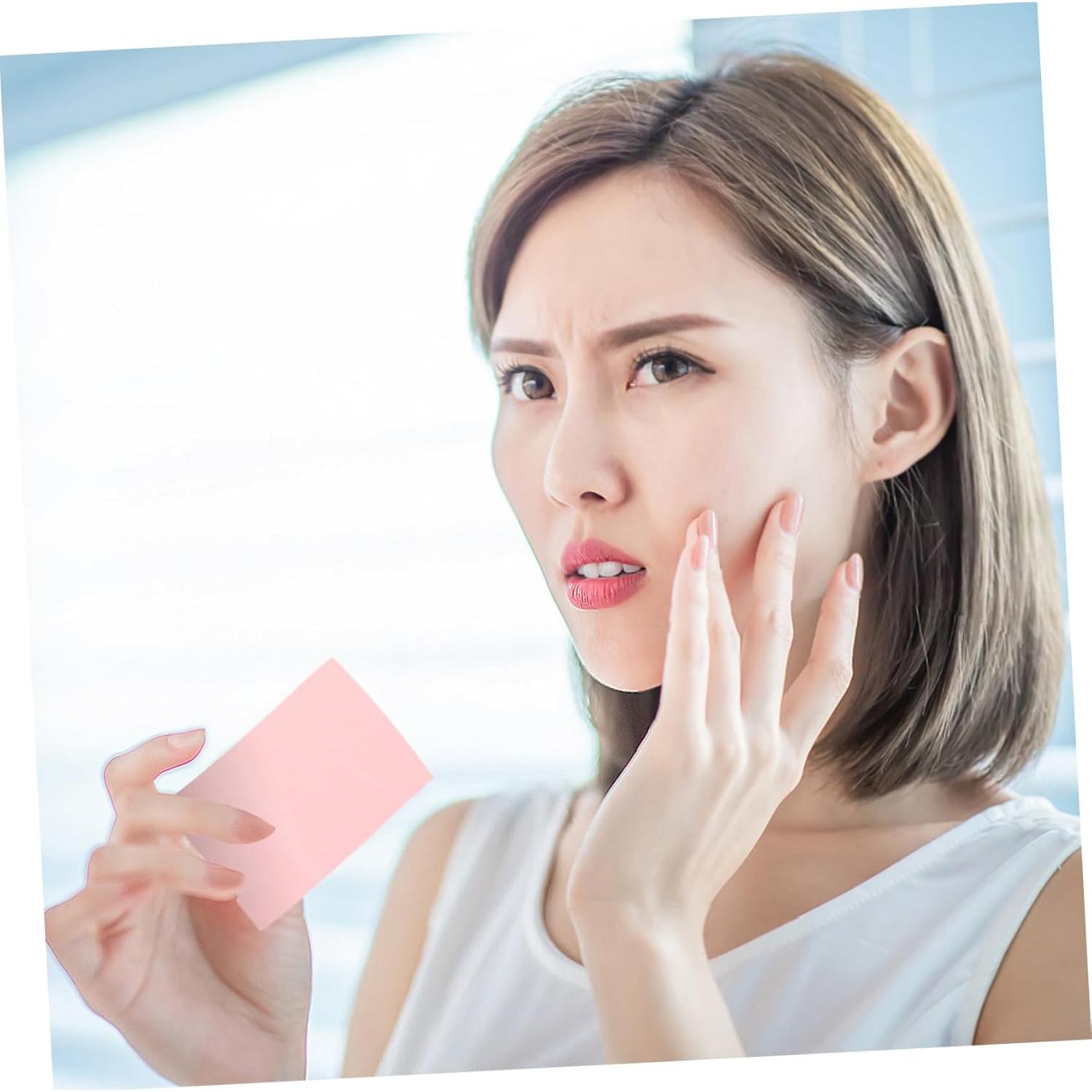 Papel Absorbente de Aceite Rosa Balacoo - 100 Piezas para Piel Grasa