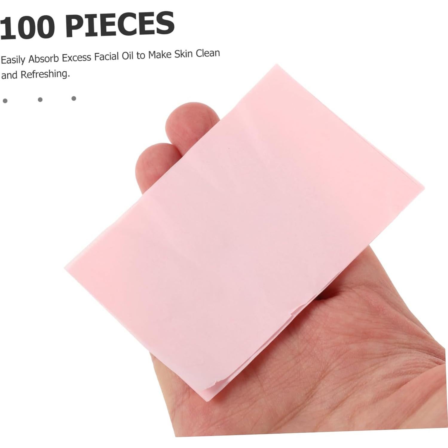 Papel Absorbente de Aceite Rosa Balacoo - 100 Piezas para Piel Grasa