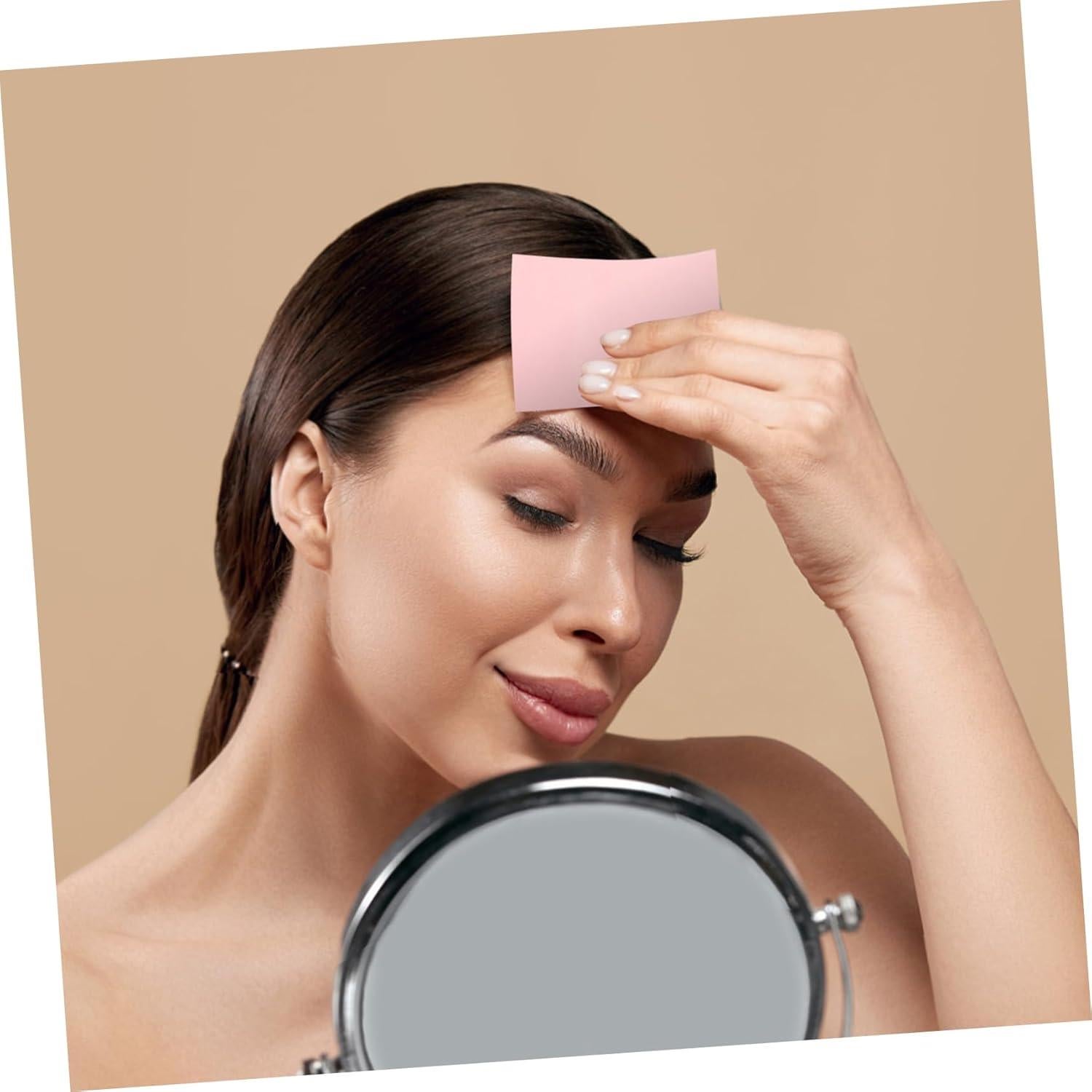 Papel Absorbente de Aceite Rosa Balacoo - 100 Piezas para Piel Grasa